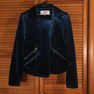 ✨ BELLE BADGLEY MISCHKA Velvet Moto Jacket M